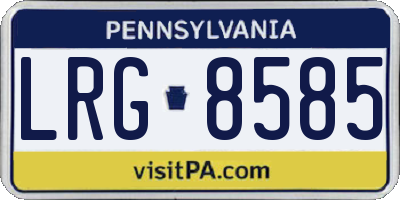 PA license plate LRG8585