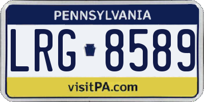 PA license plate LRG8589
