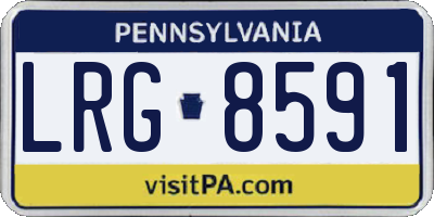 PA license plate LRG8591