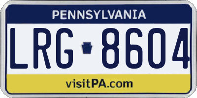 PA license plate LRG8604