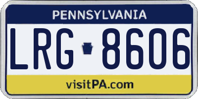 PA license plate LRG8606