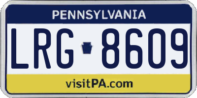 PA license plate LRG8609
