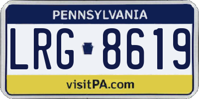 PA license plate LRG8619