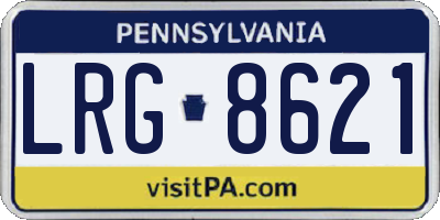 PA license plate LRG8621