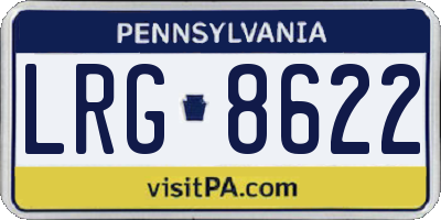 PA license plate LRG8622
