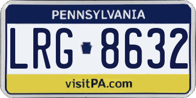PA license plate LRG8632