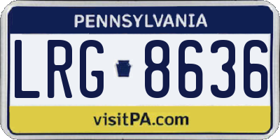 PA license plate LRG8636
