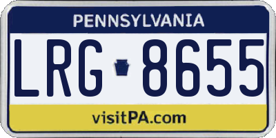 PA license plate LRG8655