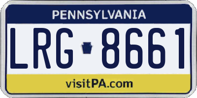 PA license plate LRG8661