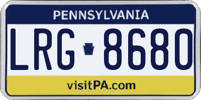 PA license plate LRG8680