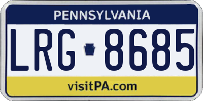 PA license plate LRG8685