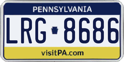 PA license plate LRG8686