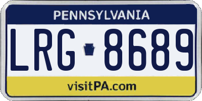 PA license plate LRG8689