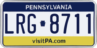 PA license plate LRG8711