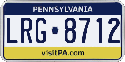 PA license plate LRG8712