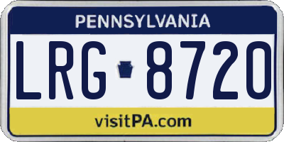PA license plate LRG8720