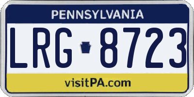 PA license plate LRG8723