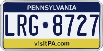 PA license plate LRG8727