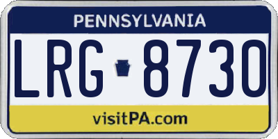 PA license plate LRG8730