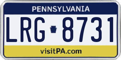 PA license plate LRG8731