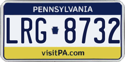PA license plate LRG8732