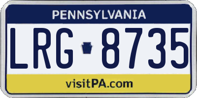 PA license plate LRG8735