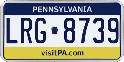 PA license plate LRG8739