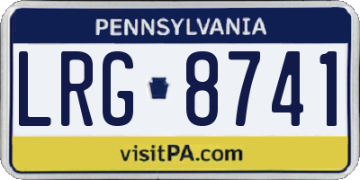 PA license plate LRG8741