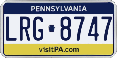 PA license plate LRG8747