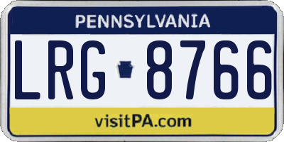 PA license plate LRG8766