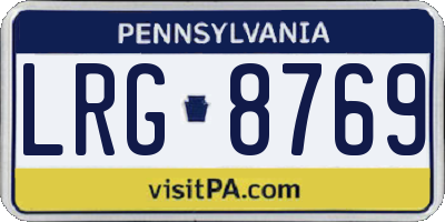 PA license plate LRG8769