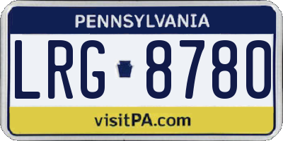PA license plate LRG8780