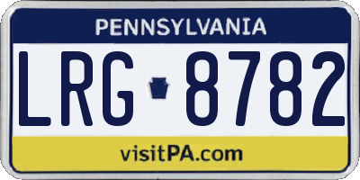 PA license plate LRG8782