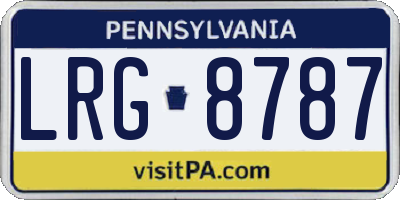 PA license plate LRG8787