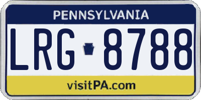 PA license plate LRG8788