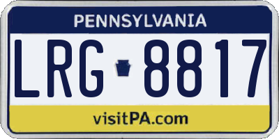 PA license plate LRG8817
