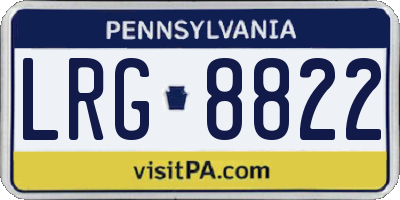 PA license plate LRG8822