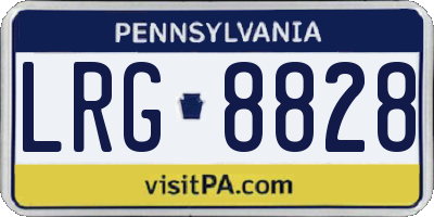 PA license plate LRG8828