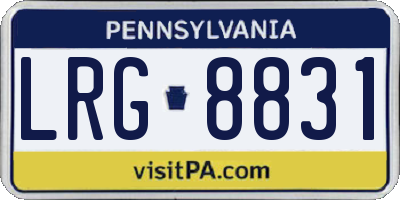 PA license plate LRG8831