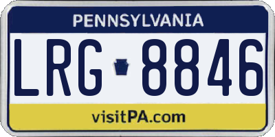 PA license plate LRG8846