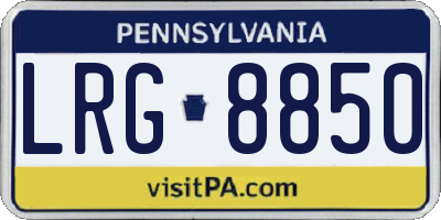 PA license plate LRG8850