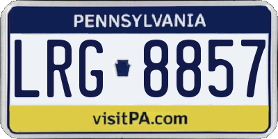 PA license plate LRG8857