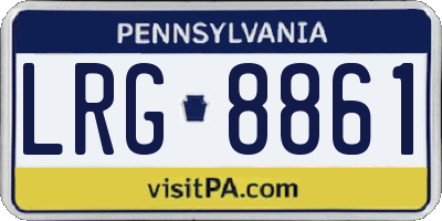 PA license plate LRG8861