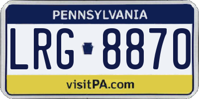 PA license plate LRG8870