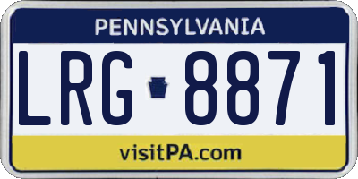 PA license plate LRG8871