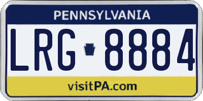 PA license plate LRG8884