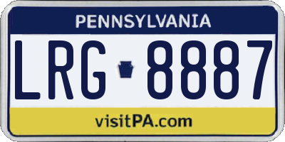 PA license plate LRG8887