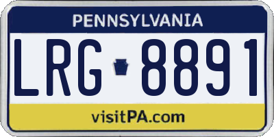 PA license plate LRG8891