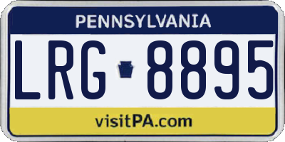 PA license plate LRG8895