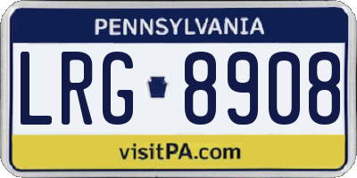 PA license plate LRG8908